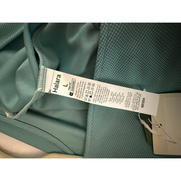 NWT Halara Canton V-Neck Short Sleeve Wide Leg Waffle Knit Jumpsuit Size L. - Picture 12 of 12